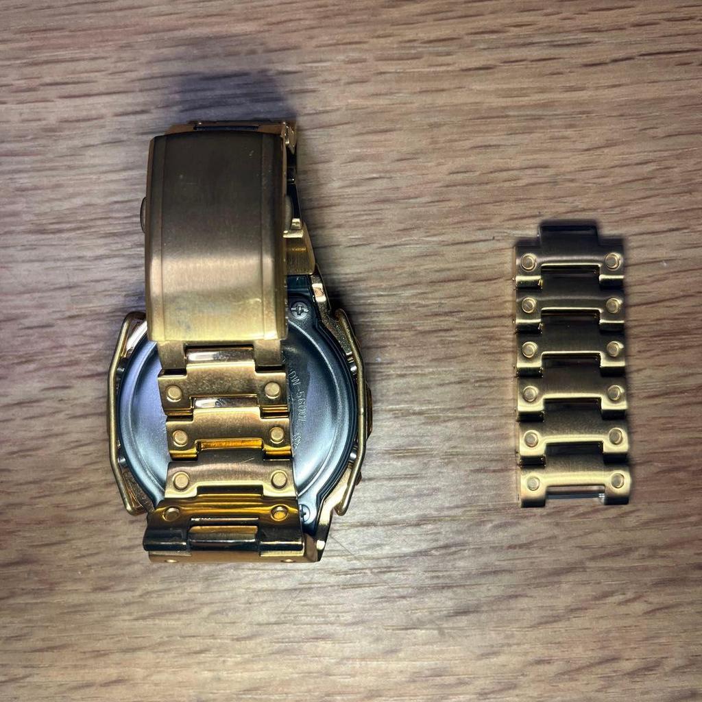 Used CASIO G-SHOCK Gold Custom Metal Bezel Band with Extra Top G-Shock