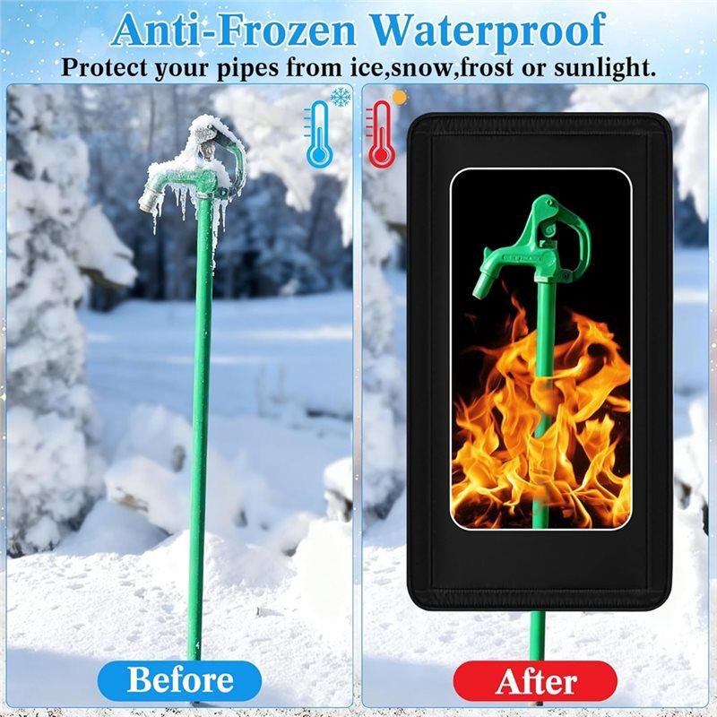 Insulated Outdoor Faucet Cover For Freeze Protection Reusable Faucet Sock Outdoor Faucet Cover
