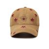 Vintage Five-Pointed Star Embroidered Baseball Cap Unisex Cap Breathable Soft Top Sunhat