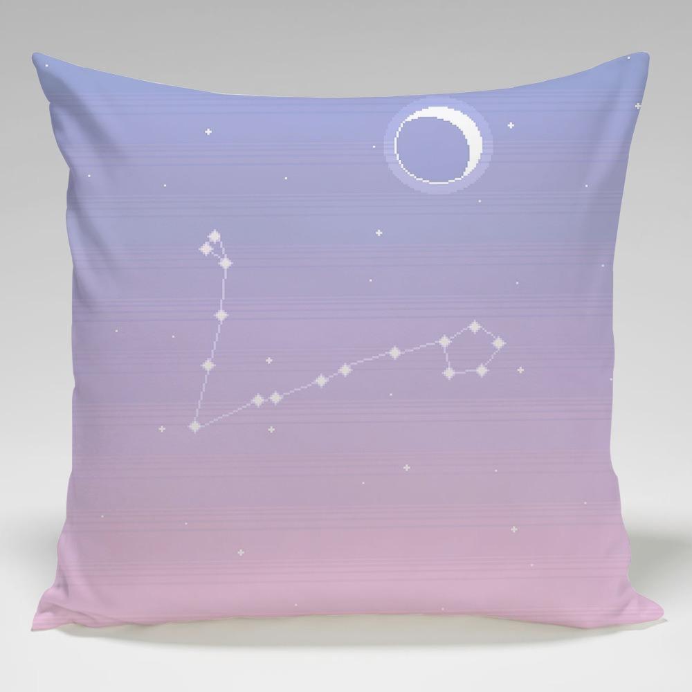 Night Sky Moon Print Bedroom Bedside Tatami Back Pillowcase Small Fresh Pillow Case Student Nap Pillow