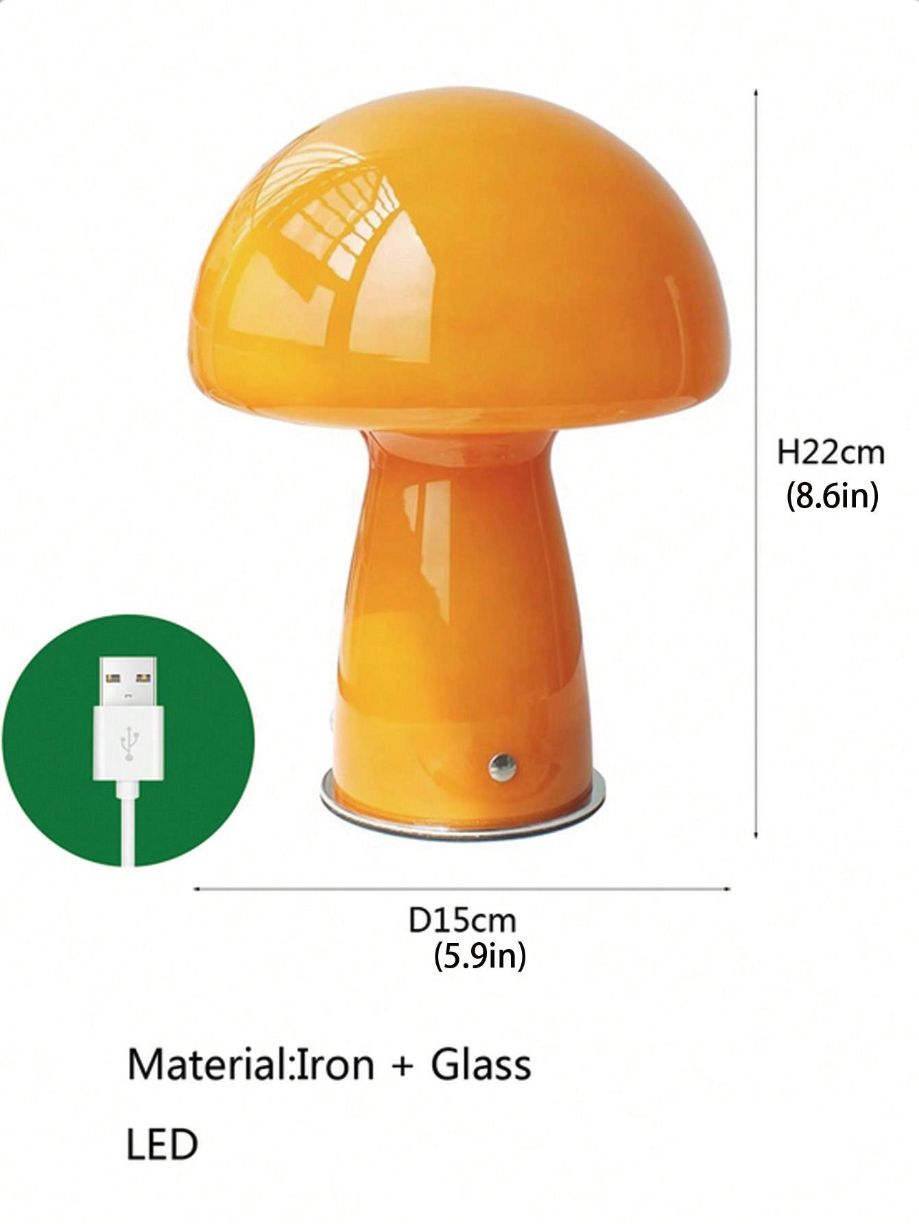 

USB Modern LED Bauhaus mushroom stained glass lampshade desk lamp,bedroom bedside Home decoration,Mood lighting,Night table lamp