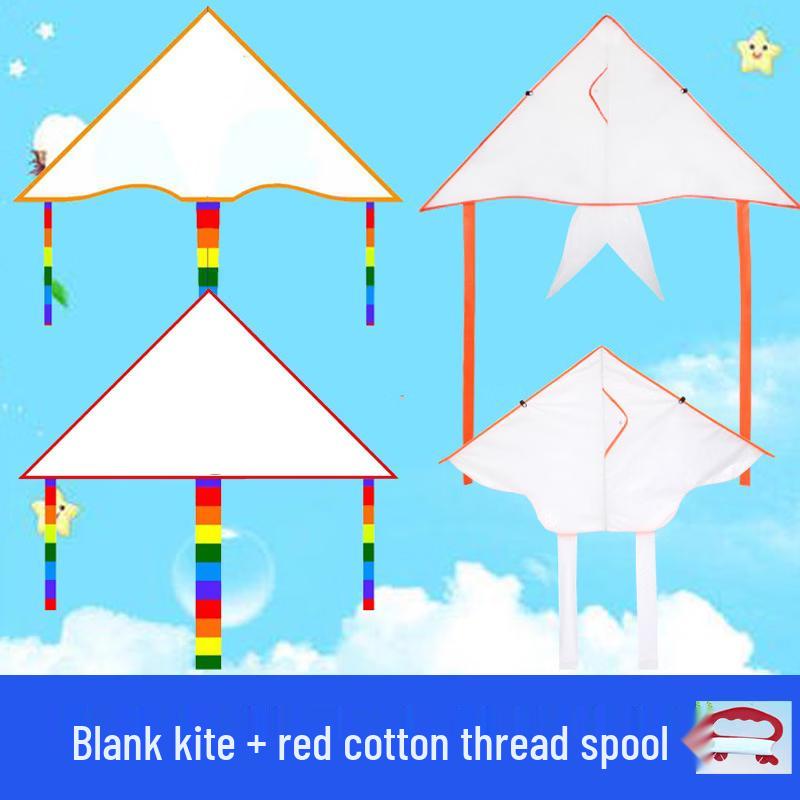 Children s DIY Blank Kite Painting Kit 1-meter kite + 30m line