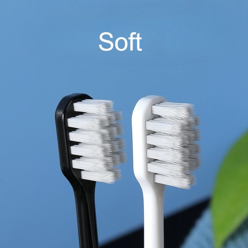 2Pcs/Set Antibacterial Wide Head Soft Bristled Toothbrushes for Adults Manual Couple Toothbrushes Home Toiletries Oral Set Women