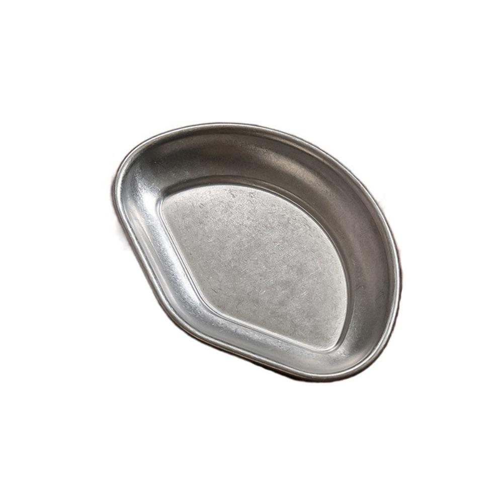 

2 шт. Нержавеющая сталь Поднос для соуса Неправильной формы Блюдо для приправ Прочное Блюдо для корейского соуса Ресторан Style K