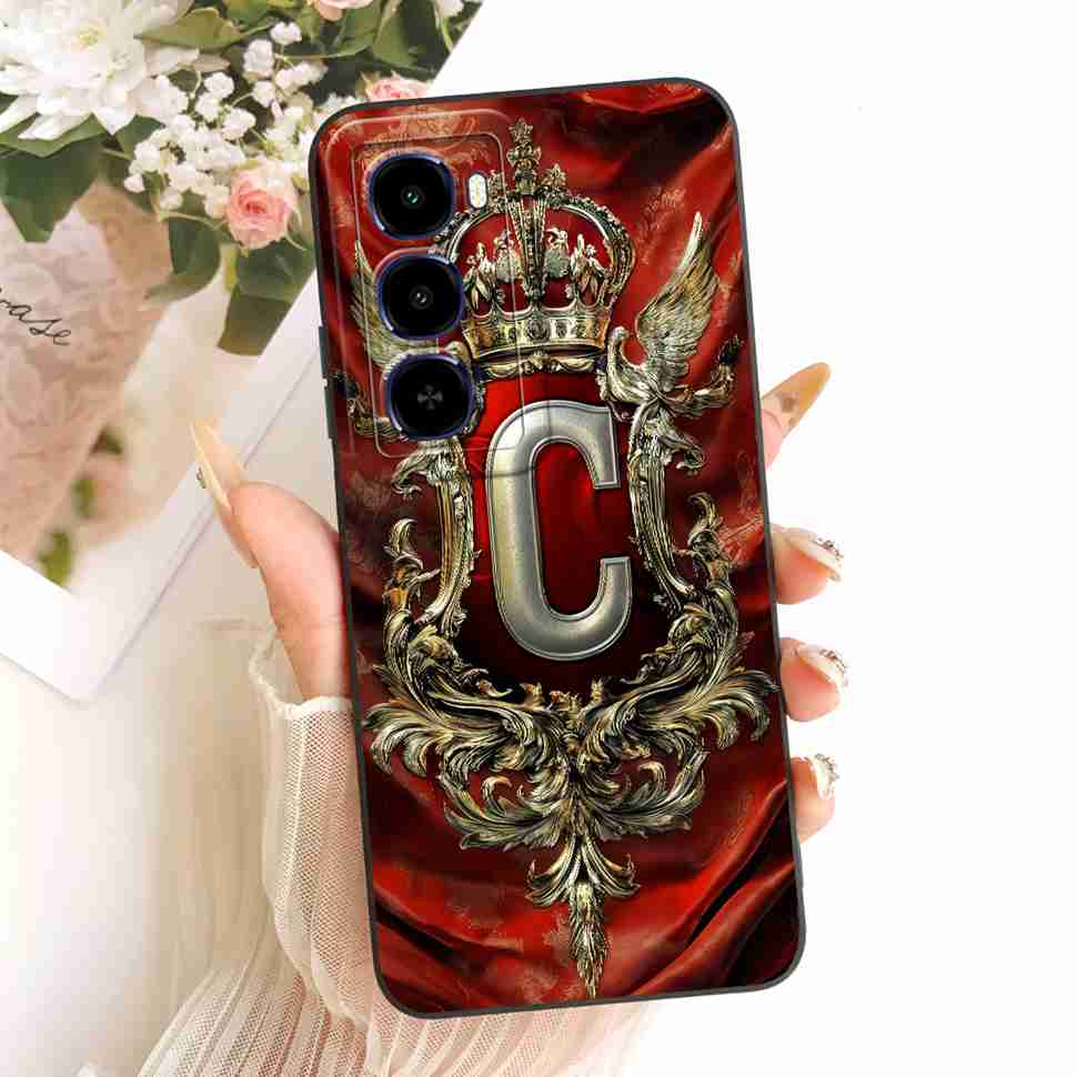 For Itel City 100 Case Crown Letter Soft Silicone Phone Back Cover For ITEL City 100 City100 4G 2025 ShockProof Case Bags  6.75"