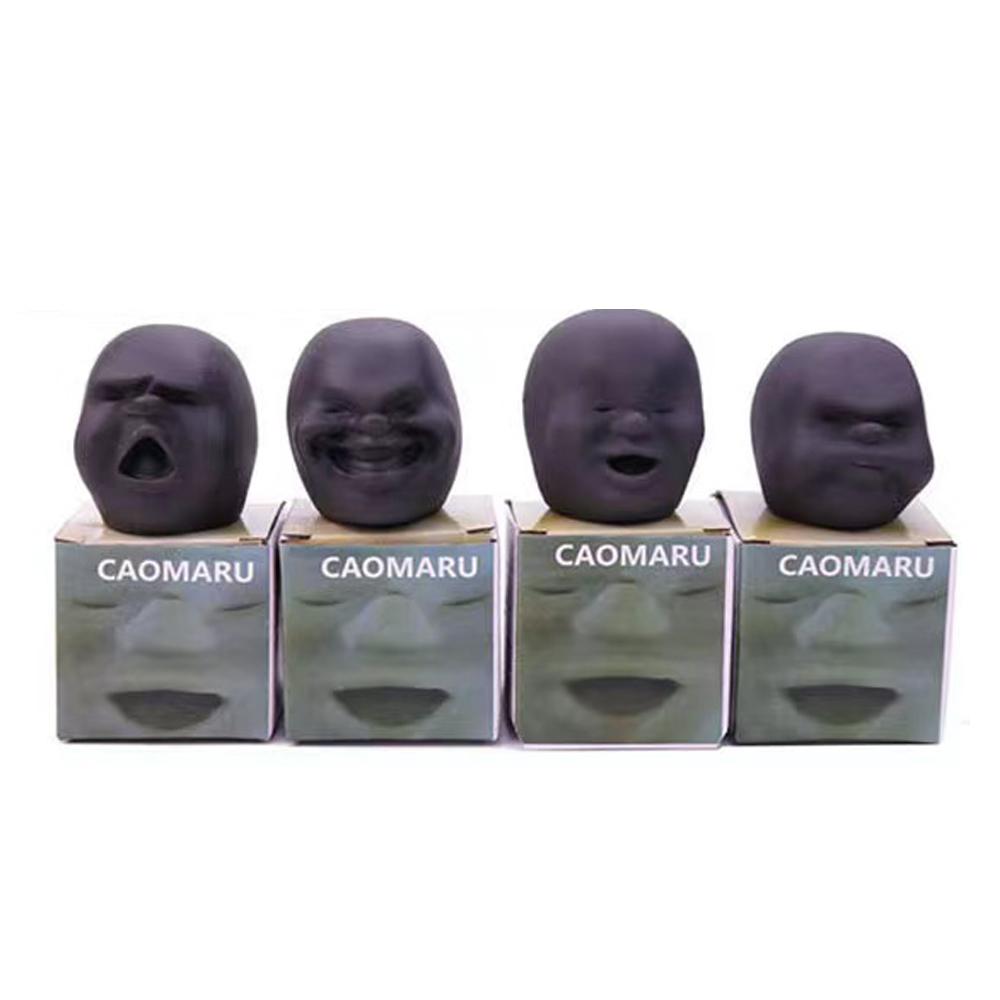 Creative Rubber Fun Squeeze Party Gift Face Relaxation Stress Anti Stress Ball Stress Decompression Student Funny Toy Face Doll