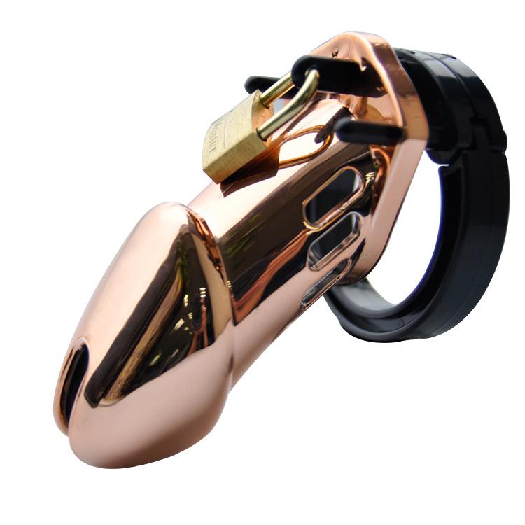 Plastic Airplane Head Padlock Penis Cage Male Chastity Lock Device Adult Sex Toys