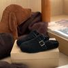 Retro Bag Head Half Slippers One Pedal Belt Buckle Thick-Soled Birkenstocks Women'S Outer Cotton Slippers