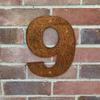 Rostiga Metalladressnummer Bokstäver Vintage Utomhusdekor