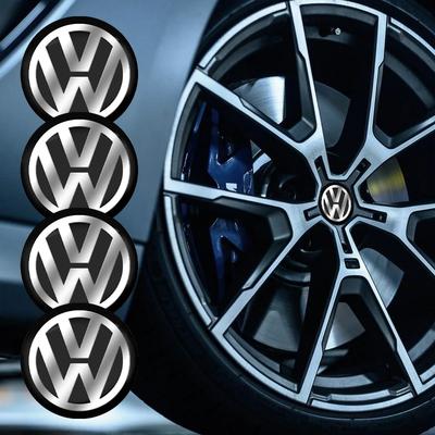 Για Volkswagen 4 Τεμάχια 56mm Αυτοκίνητο Κέντρο Τροχού Σήμα Σήμα Αυτοκόλλητο για VW Volkswagen Golf Polo Passat Touran CC B5 B6 B7 Jetta Αυτοκίνητο Ac