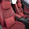 Oddychająca poduszka samochodowa pod kark z zamszu i skóry z pianki memory Poduszki zagłówka Miękka poduszka lędźwiowa Podpora pleców Do Porsche Cayenne Macan