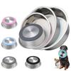 Stainless Steel Cat Dog Bowls Silicone Bottom Cat Water Drinking Bowl Practical Pet Feeders Water