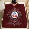 Custom Name FC Hansa Rostock Flannel Blanket, High quality Comfortable for All Seasons, Home Decor, Warmth and Comfort