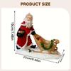 Santa Claus Figurine Sculpture Decorative Collectible Adornment Statue Ornament for Shop Entrance