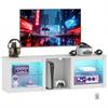 Suporte de TV de 70 polegadas, com Luzes LED e Armazenamento - Branco