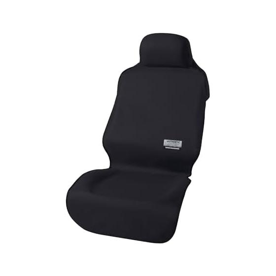 BONFORM Seat Cover, Finetex, For Light/Normal Cars, 1 Front Piece, Waterproof, Easy to Install, Fully Washable, 1 Front Seat, Black 4361-10BK