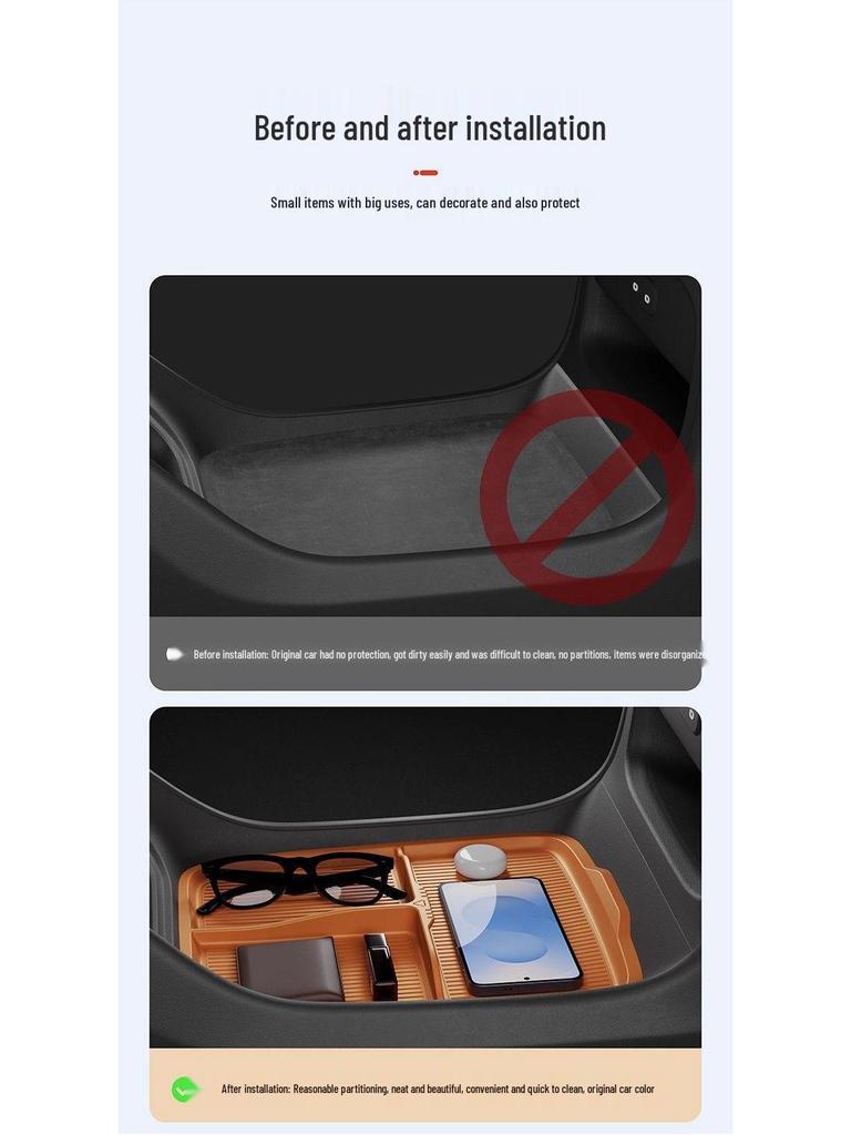 Compatible Silicone Storage Mat for Xiaomi YU7 Central Control Water Cup Holder and Car Armrest Decoration