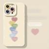 Multi Color Heart-shaped Creative Phone Case Suitable for iPhone17 16 15 14 13 12 11Pro/Max/Plus Anti Drop Back Cover Soft Shell