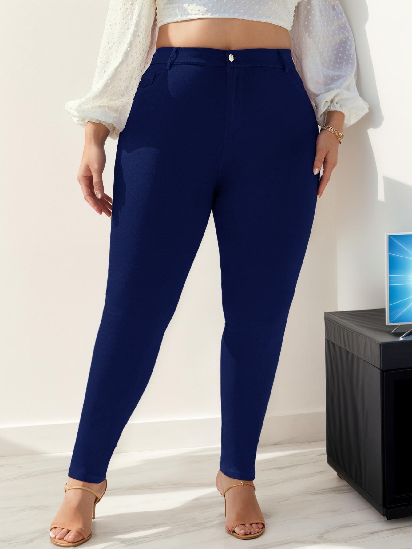 Rose Beauty A Plus молния ширинка однотонные высокая талия эластичные женские однотонные — фото 15