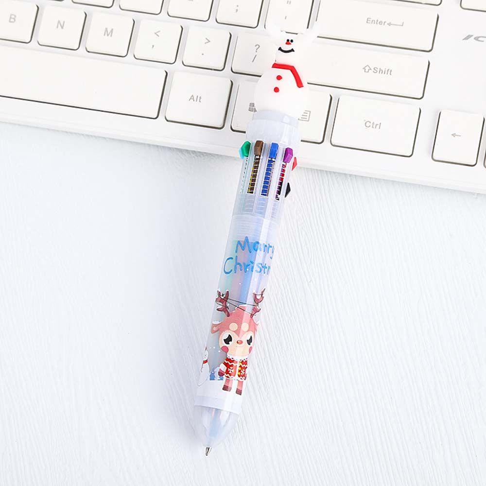 Snowman Santa Claus Office School Handwriting Oil Pen Stationery Xmas Ball Pen Christmas Ballpoint