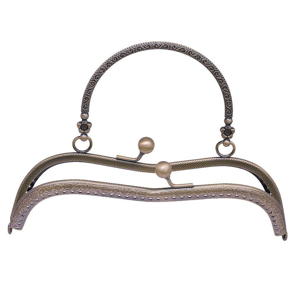 Vintage rám peněženky Kiss spona Kovový rám peněženky Mini bag spony s rukojetí Příslušenství k tašce