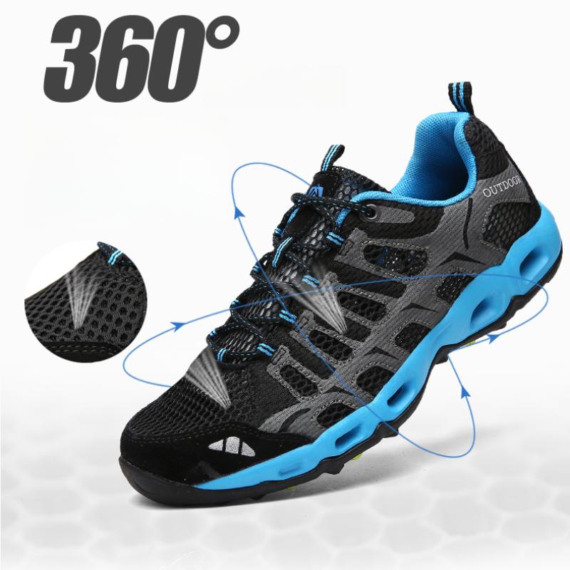 Men's Casual Shoes Male Summer Shoes Mesh Breathable Men's Outdoor Sneakers Rubber Sole Men's Hiking Shoes