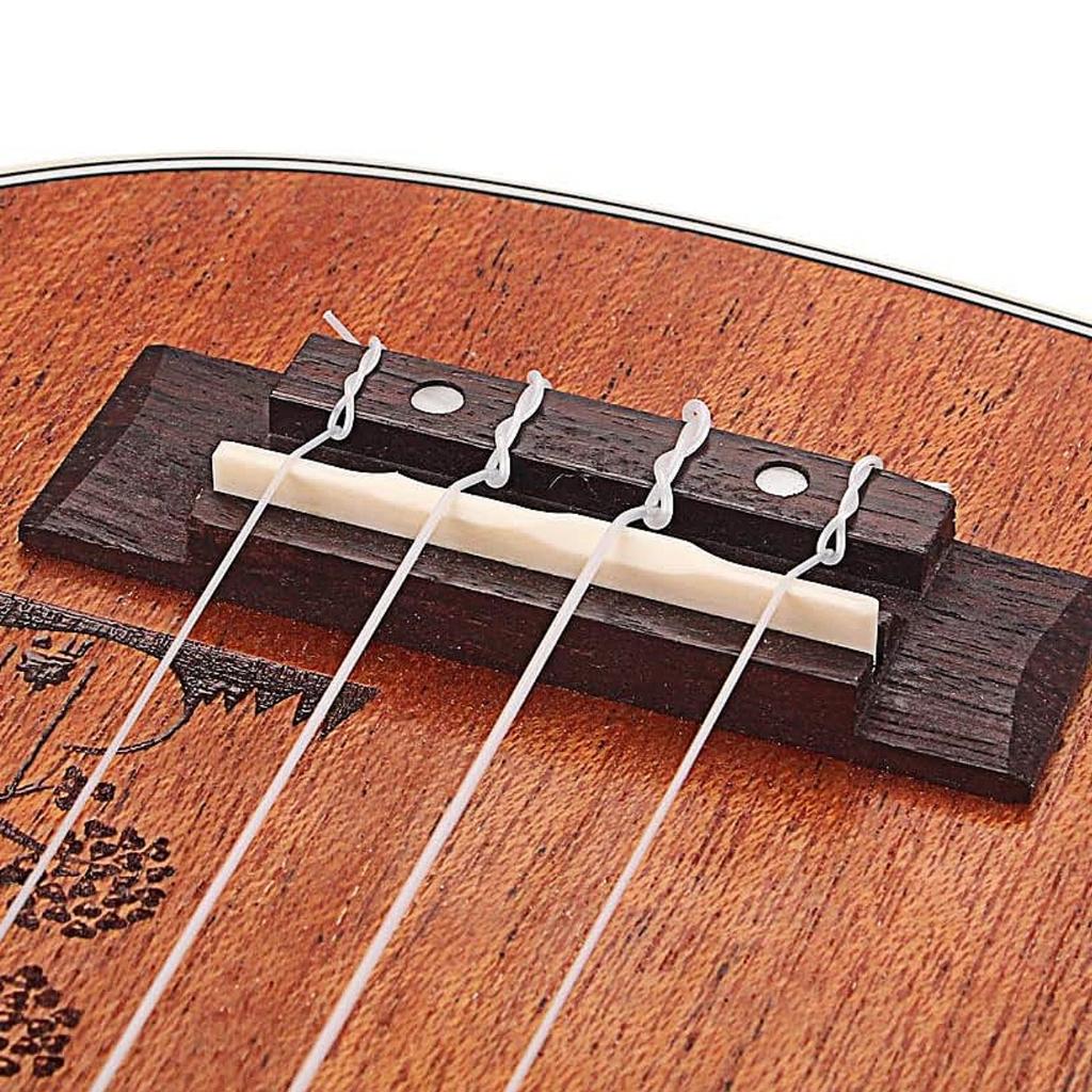 Miwayer Ukulele Guitar Bone Accessories Nut Accessory Slotted Nut & Bridge Saddle Set Perfect for 4-String Ukulele