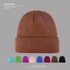 Solid Color Simple Knitted Hat for Women Autumn and Winter Warm Woolen Hat New Pullover Hat  Versatile Cold Hat for Men