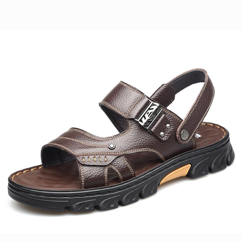 

Sandals men s new summer non-slip men s beach shoes middle-aged and elderly soft-soled casual platform slippers 44
