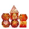 Cusdie Unique DND Dice Sharp Edges D4 D6 D8 D10 D% D12 D20 Polyhedral Dice Set for Dungeons&Dragons Tabletop Role Playing Games