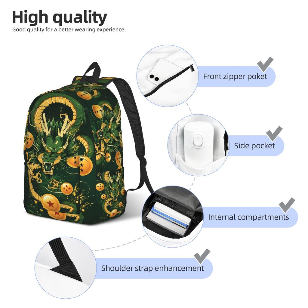 Fashion Dragon Ball Z Goku Backpack Mochilas Casual For Work Office Retro Washable Rucksack
