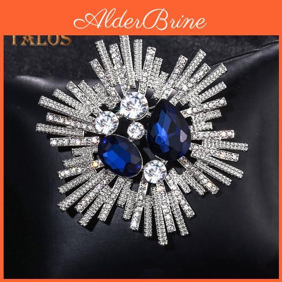 Brooch Flower Shape Unisex Rhinestone Decor Retro Bag Suit Coat Collar Hat Scarf Decoration Clothes Pin Party Prom Bride Wedding Garment Jewelry