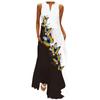 Fashion Women's Casual Summer Loose Printed Round Neck Sleeveless Dress