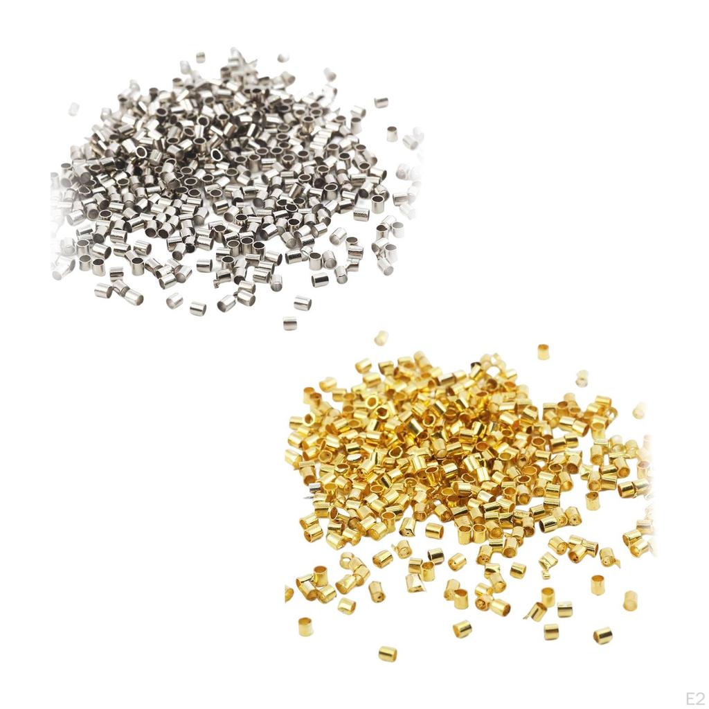 500 Beads, Fashion The Ends of Jewelry Strings Mini 2mm Loose Spacer Beads for Making