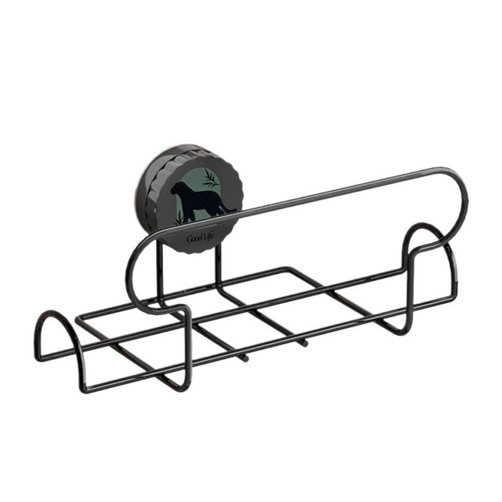 Wall Mounted Suction Cup Tissue Holder No Drill Paper Towel Holder Tissue Dispenser  Bathroom чёрный