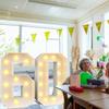 70cm Giant Birthday Figure Light Up Balloons Birthday Balloon Frame  Anniversary Decor