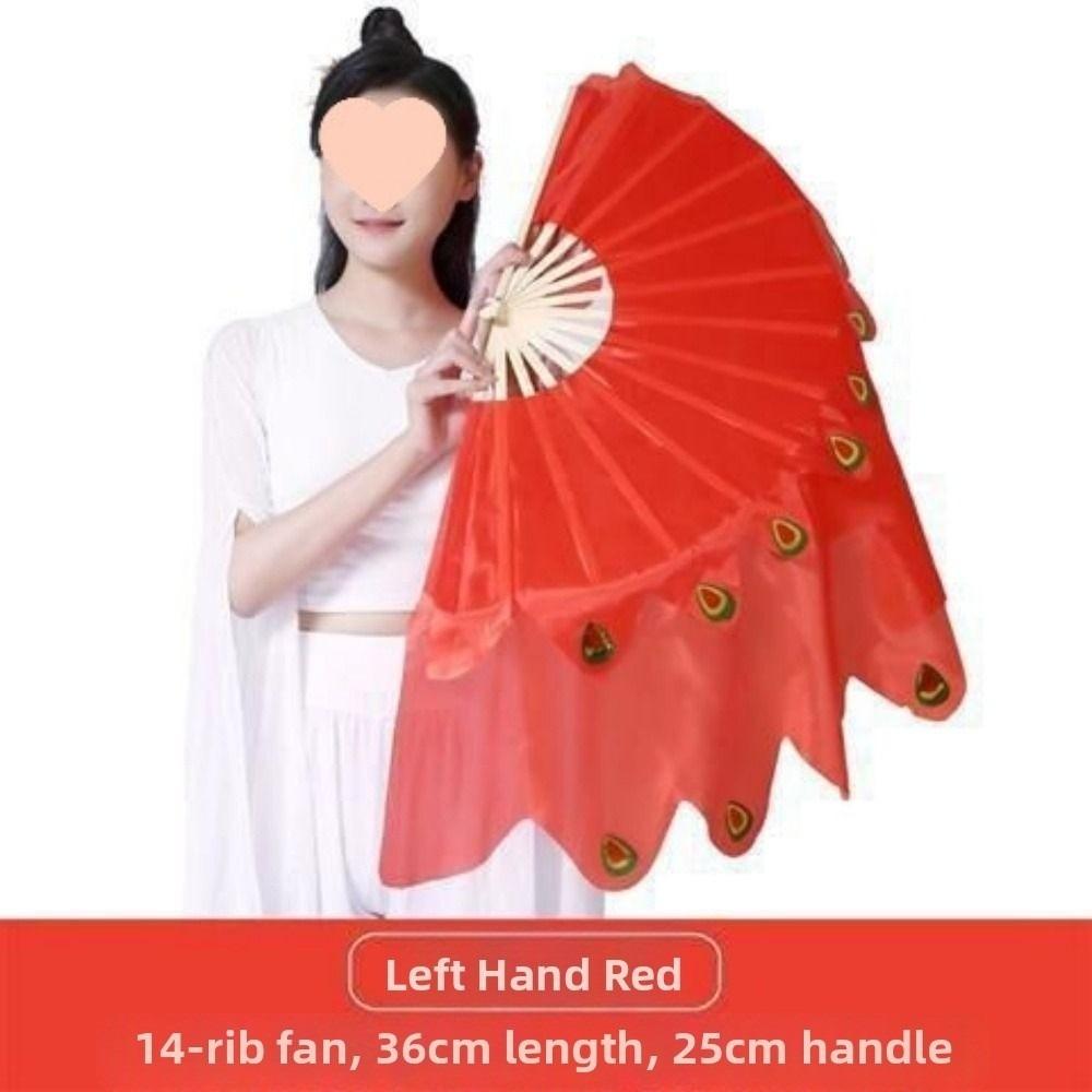 Dancer Practice Peacock Tail Fan 31/36cm Bamboo Yangko Dance Bamboo Fans  Kid Women