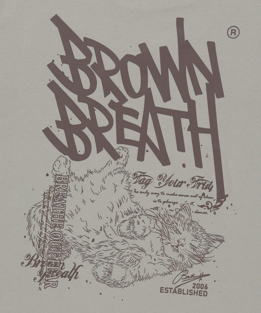 BROWNBREATH W Sleepy Tag Tee - Beige
