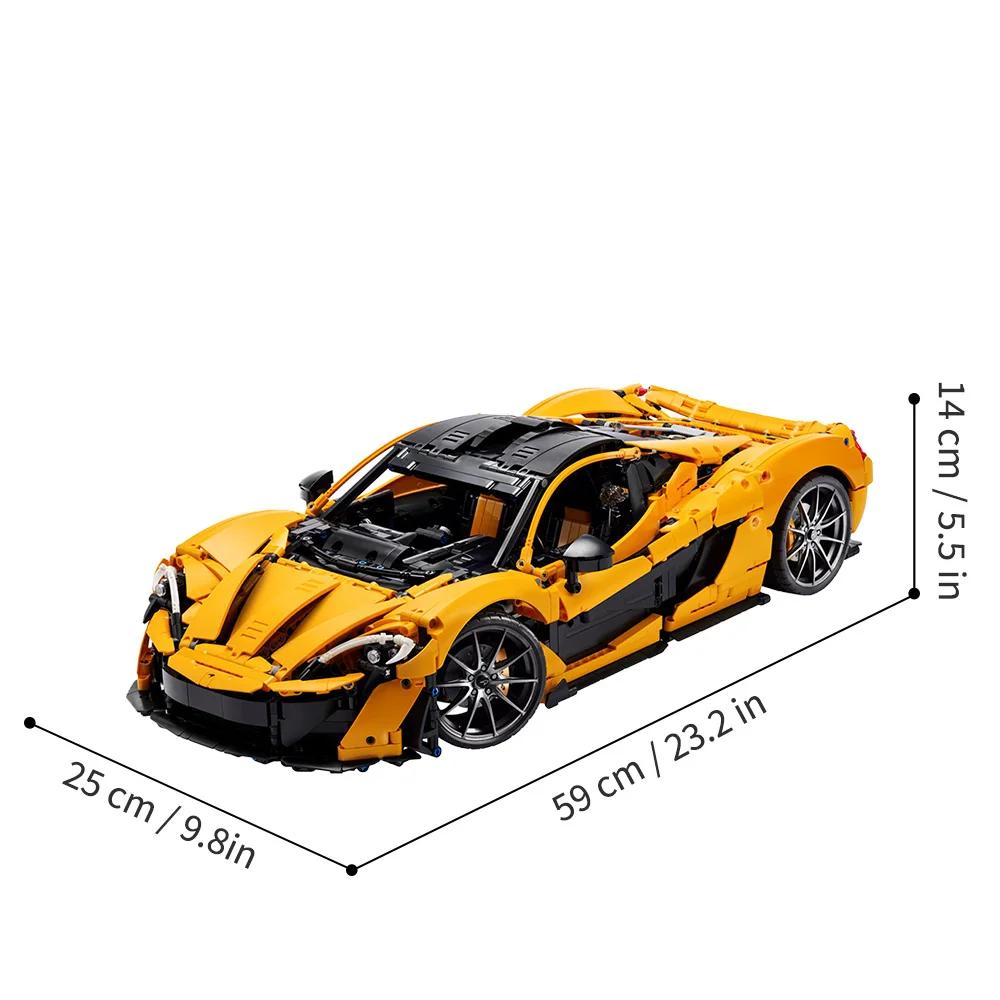 3898ks Nový P1 Super Závodní Auto Model Stavebnice 1:8 Sestavitelných sad Kostky Technické hračky Pro děti Vánoční dárky