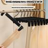 10Pcs Trouser Hanger Skirt Hangers With Clips Adjustable Clips Hooks Organizer 360-Degree Rotatable, Rust-Resistant Hooks
