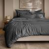 "Prestige" Pillowcase 100% Combed Cotton Satin 120 Threads/cm² Pure Cotton - Prestige Graphite - Pillowcase 50 X 70 Cm Volan