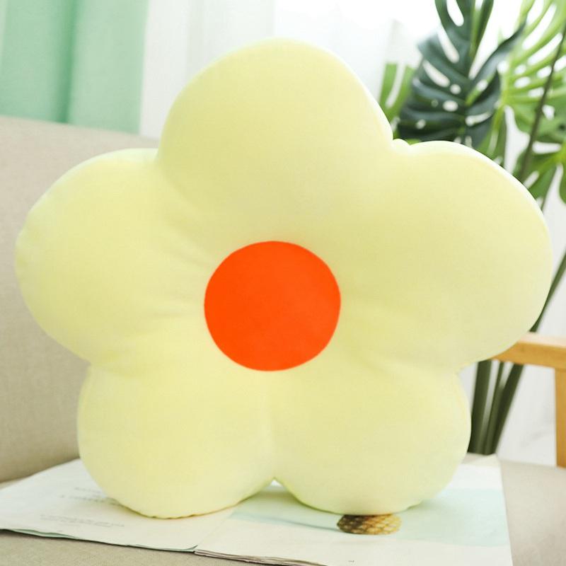 Fresh Colorful Daisy Flower Plush Pillow Toy Soft Cartoon Plant Stuffed Doll Chair Cushion Car Pillow Kids Lovers Birthday Gift