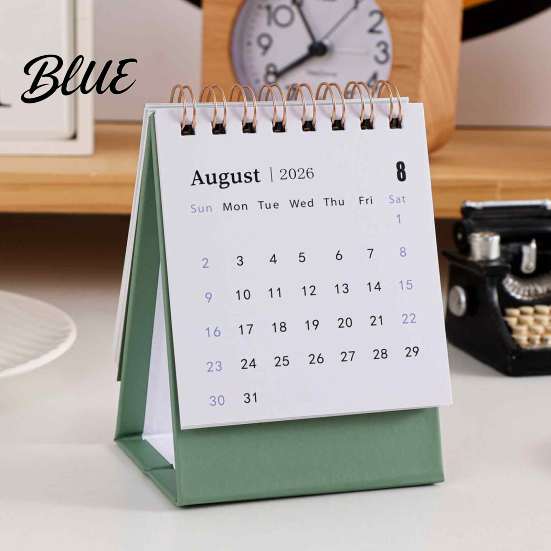 Personalized Office Desk with Gold Calendar Minimalist English Desktop Accessory 2027 Table Planner Modern Decoration