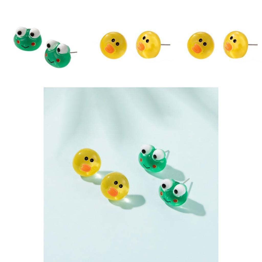 Duck Popular Resin And Frog Earrings Elegant And Simple Jewelry Animal