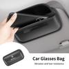 Car Sun Visor Glasses Clip Auto Multi-functional Leather Glasses Box  For Alfa Romeo Giulia Giulietta Stelvio 159 Mito Tonale