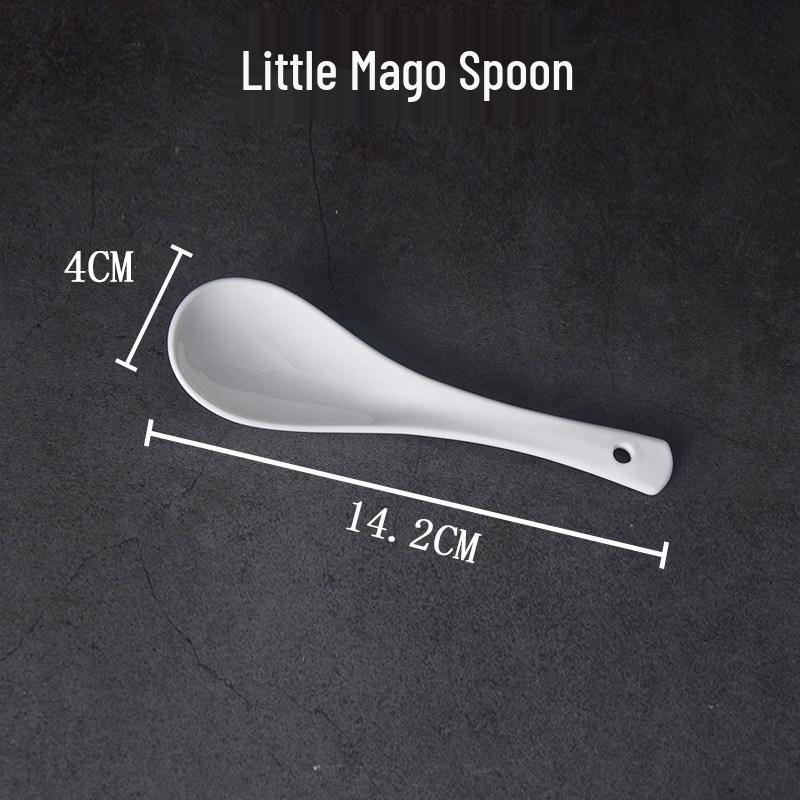 Korean-Style Ceramic Soup & Dessert Spoon Set