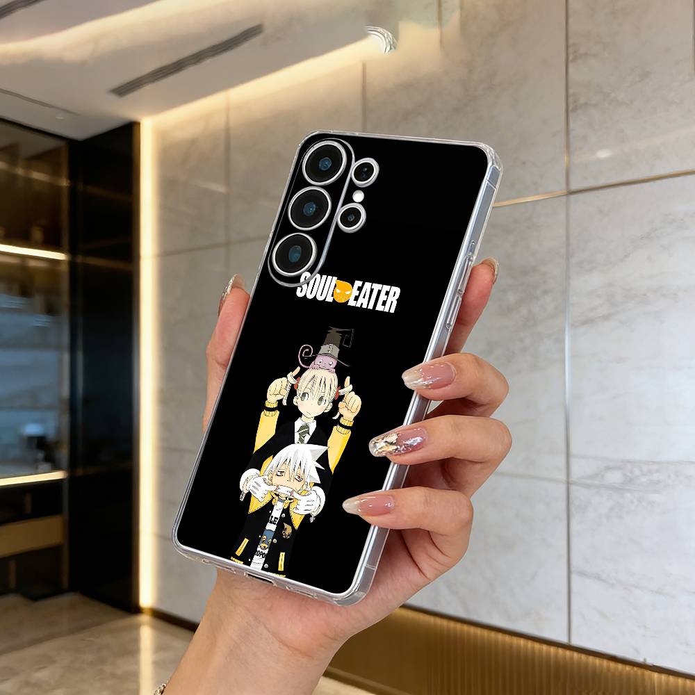 Anime-S-Soul -E-Eater Clear Soft Silicone Phone Case forSamsung S25, S24, S21, S22, S23, S30, Ultra, S20, Plus