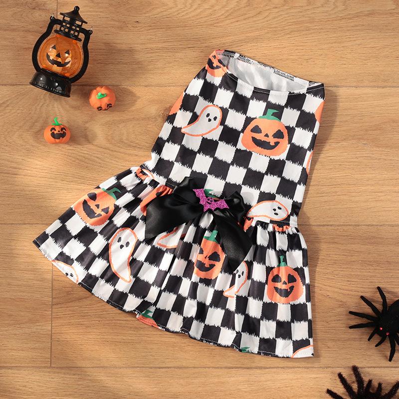 

Halloween Pet Dress Pumpkin Costume for Small Medium Dogs Teddy Pomeranian Cross Border Hot Sale S белый