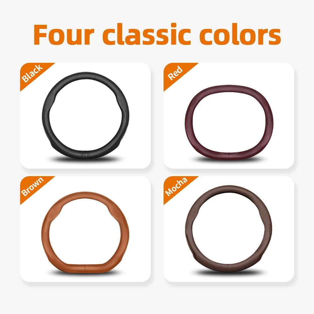 For Lincoln Z MKZ MKT MKC MKX MKS Navigator Aviator Nautilus Corsair Continental Leather Breathable Car Steering Wheel Cover