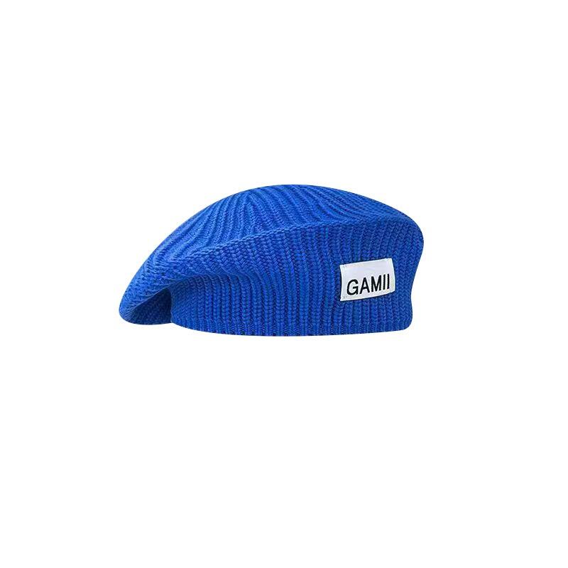 Knitted Woolen Hat for Women In Fall and Winter, Beret Style, Appliquéd Fabric Hat with Large Brim, Luxurious Style, Fashionable for Daily Wear.